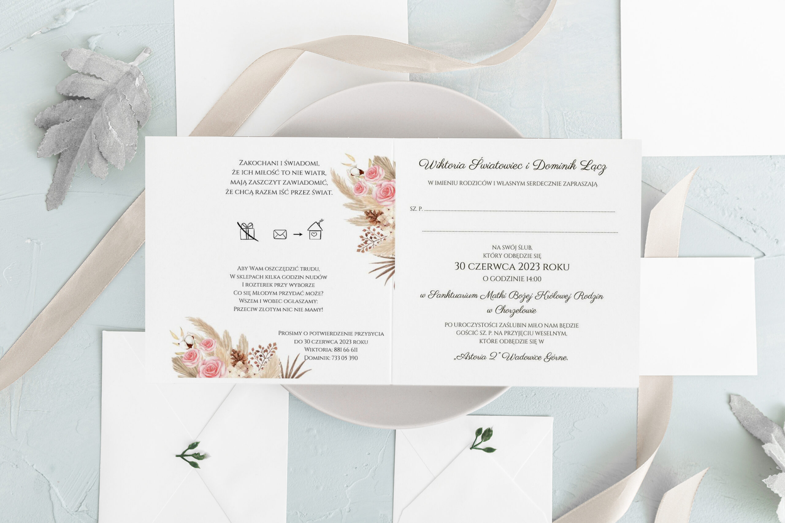 Zaproszenie składane wzór 15 - obrazek 2