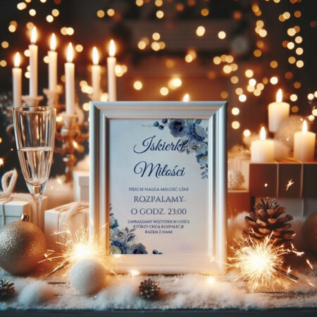 Iskierki miłości Plakat Granatowe