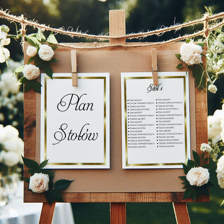 Plan stołów A4 wz12