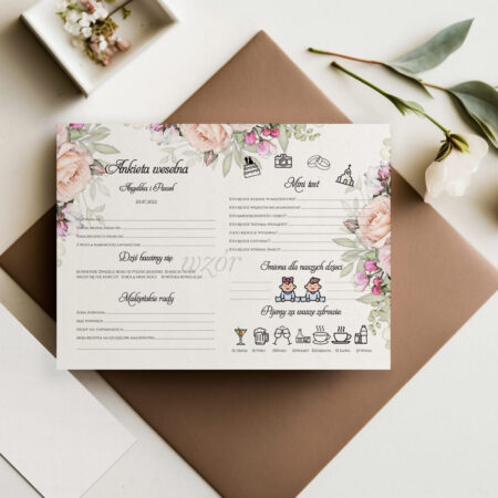 Ankieta weselna Róże