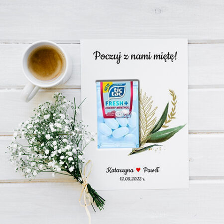 Podziękowanie TIC TAC Zielone Boho