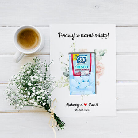 Podziękowanie TIC TAC Pudrowe Róże