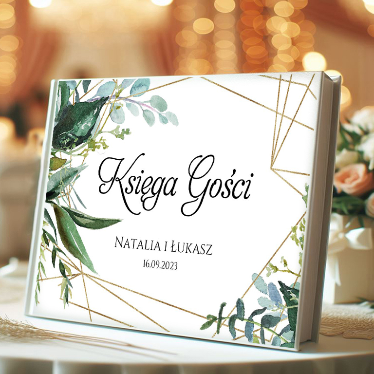 Księga gości Zielona Geometryczna