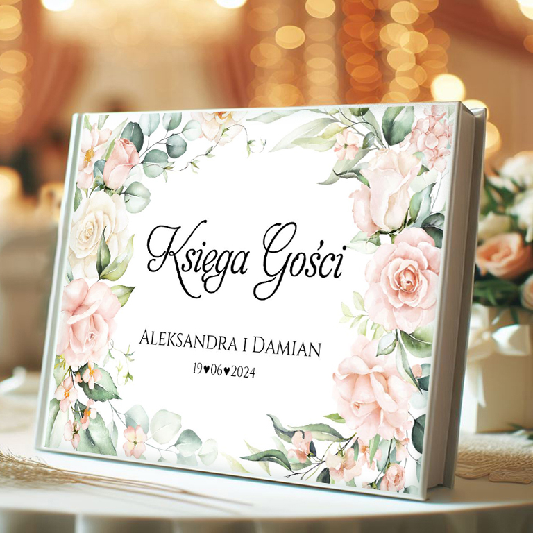 Księga gości Pudrowe Kwiaty