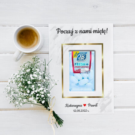 Podziękowanie TIC TAC Złota ramka