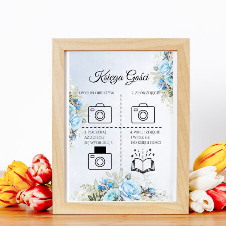 Instax Plakat Błękitne Róże