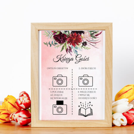 Instax Plakat Bordowy