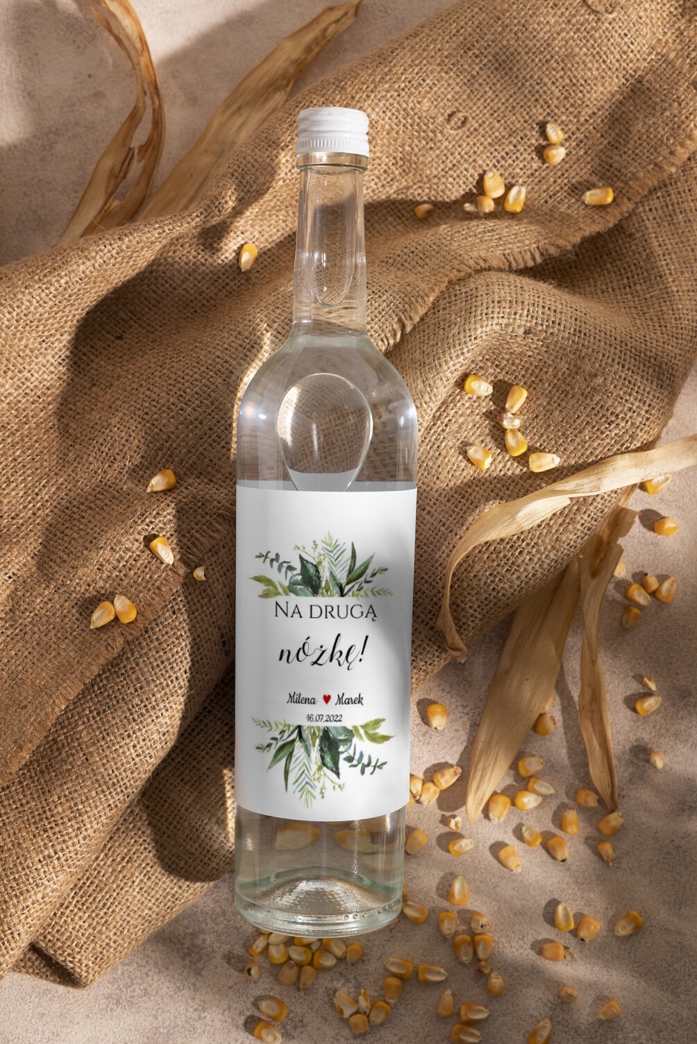 Naklejki na butelkę 500 ml Zielone 5