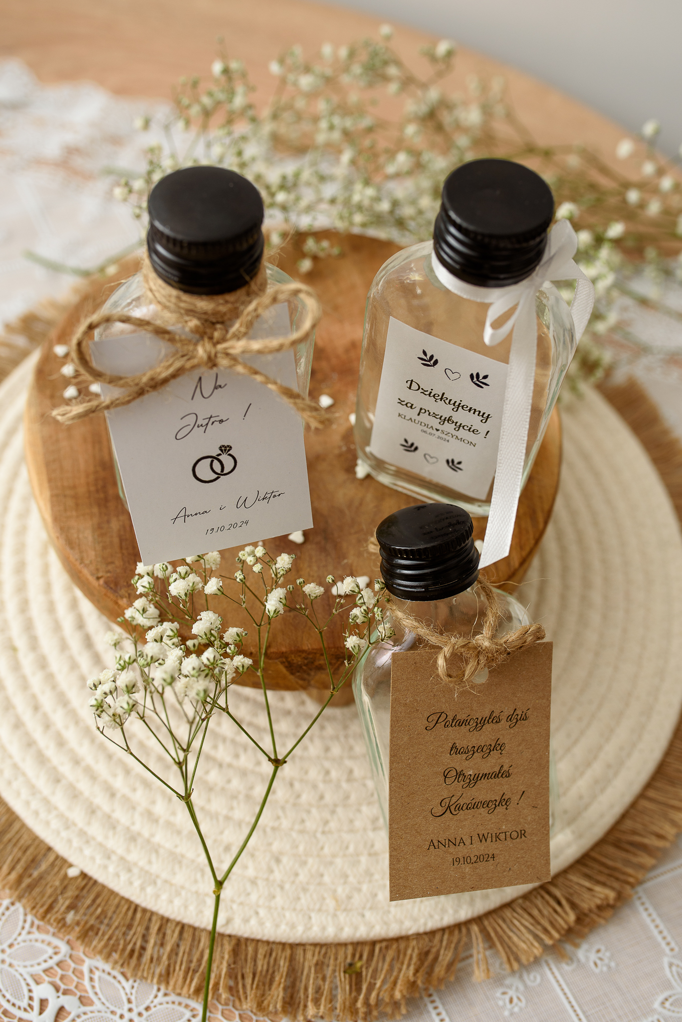 Buteleczki 100ml - podziękowania dla Gości