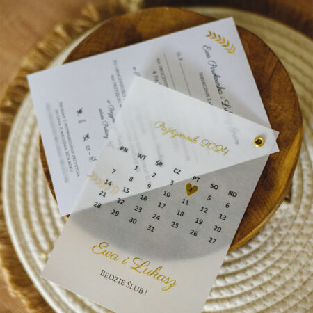 Zaproszenia z Kalką Kalendarz