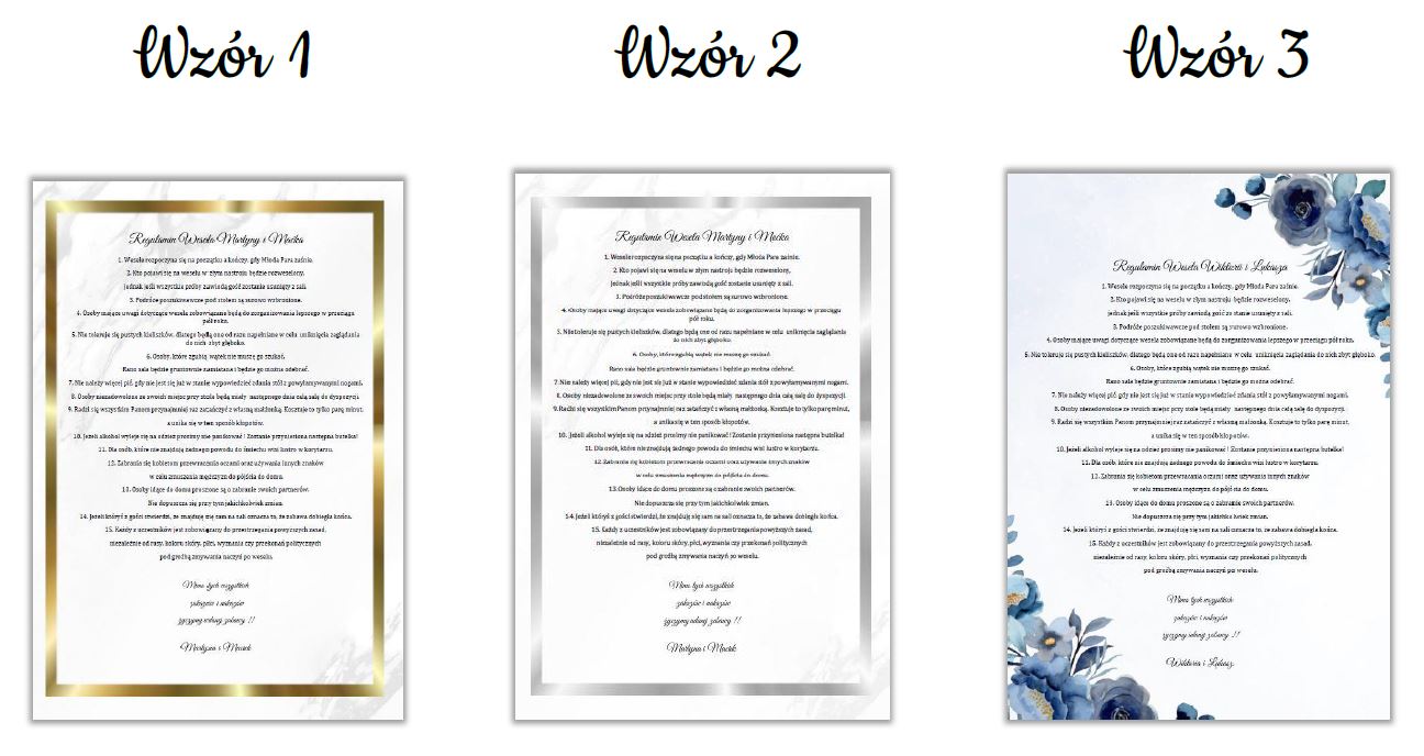 Regulamin Wesela - obrazek 4