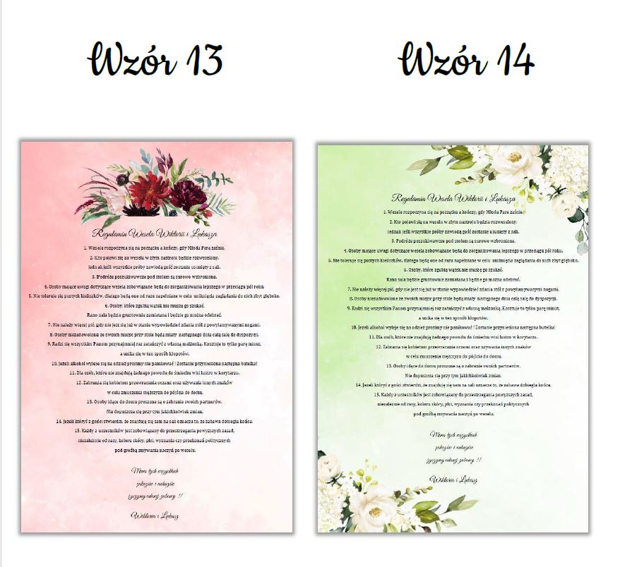 Regulamin Wesela - obrazek 8