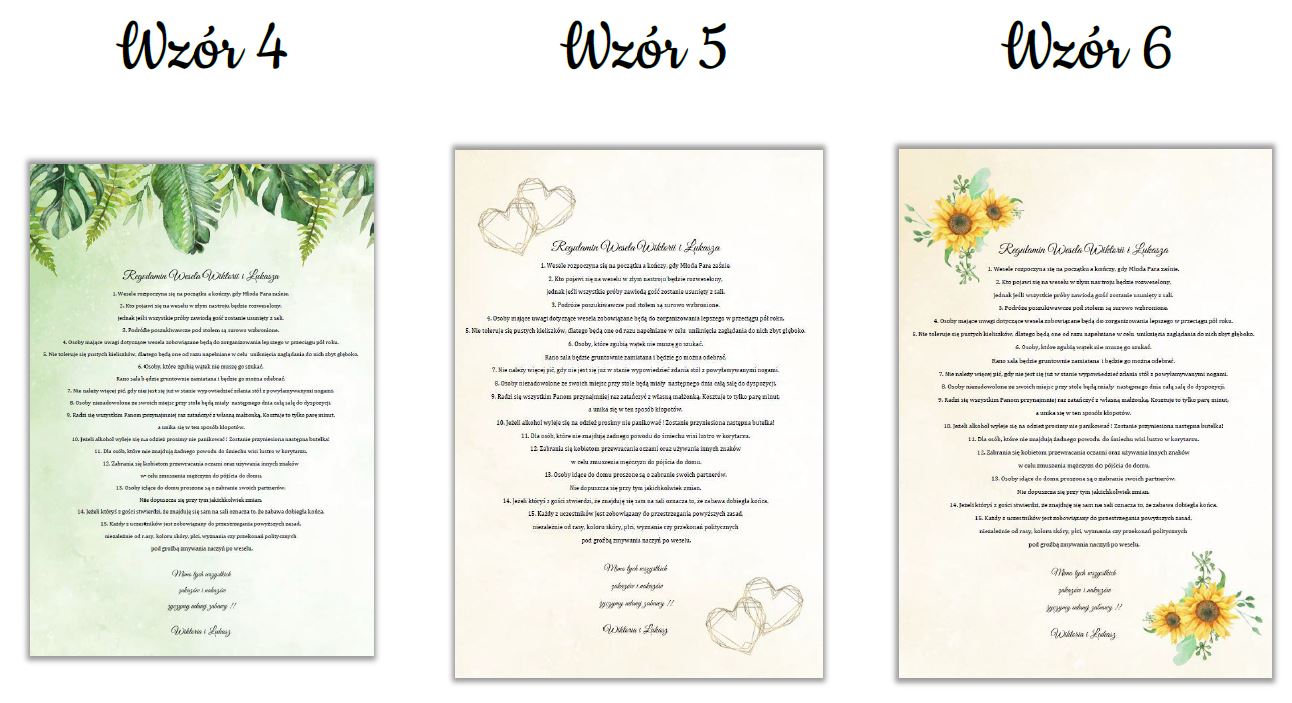 Regulamin Wesela - obrazek 5