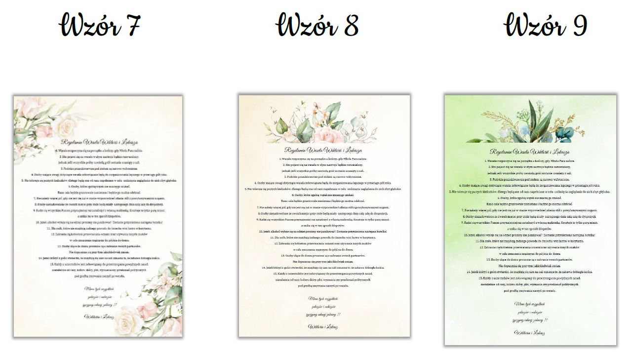 Regulamin Wesela - obrazek 6
