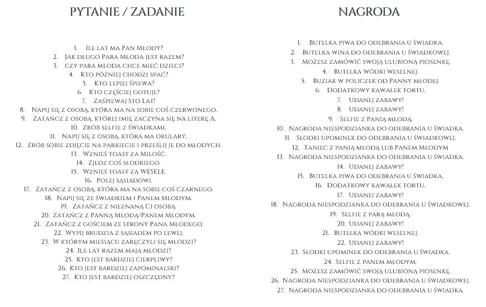 Zdrapki dla Gości 27szt. - zestaw - obrazek 2