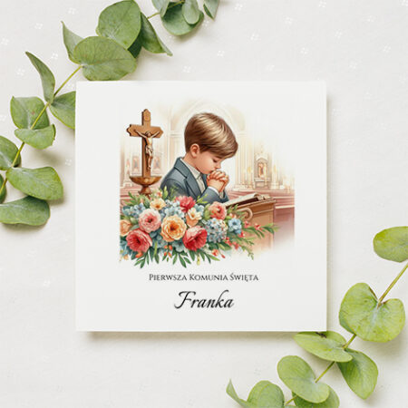 Zaproszenie Komunia Święta wzór 18