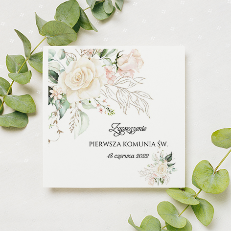Zaproszenie Komunia Święta wzór 3