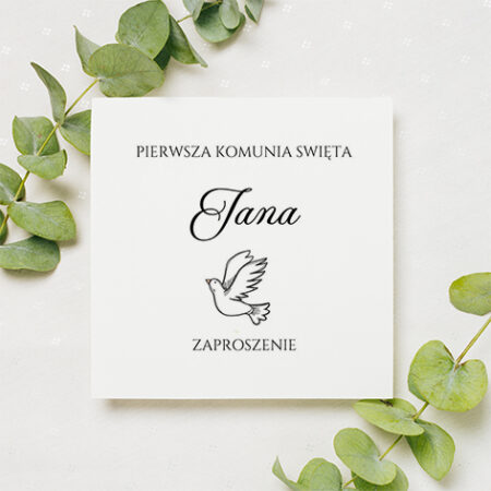 Zaproszenie Komunia Święta wzór 6