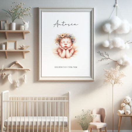 Plakat Do Domu A3 Metryczka Dziewczynka 1