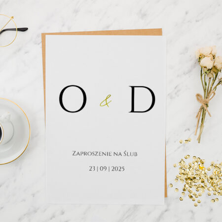 Składane z kieszonką + rsvp - zestaw Wzór1