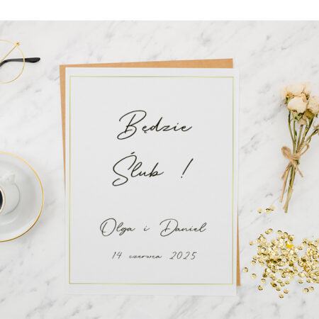 Składane z kieszonką + rsvp - zestaw Wzór4