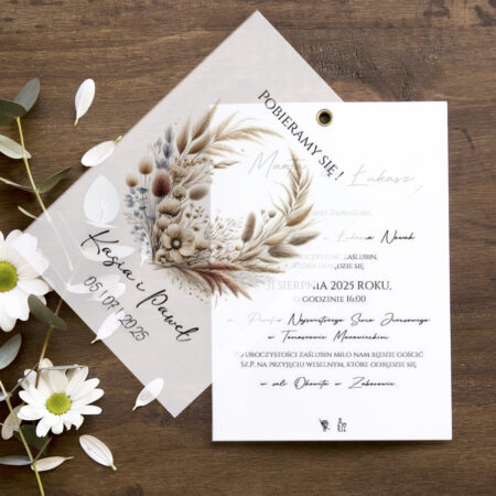 Zaproszenia z Kalką Wzór 3 Boho