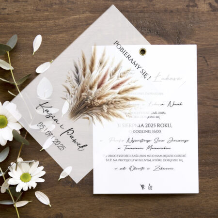 Zaproszenia z Kalką Wzór 2 Boho