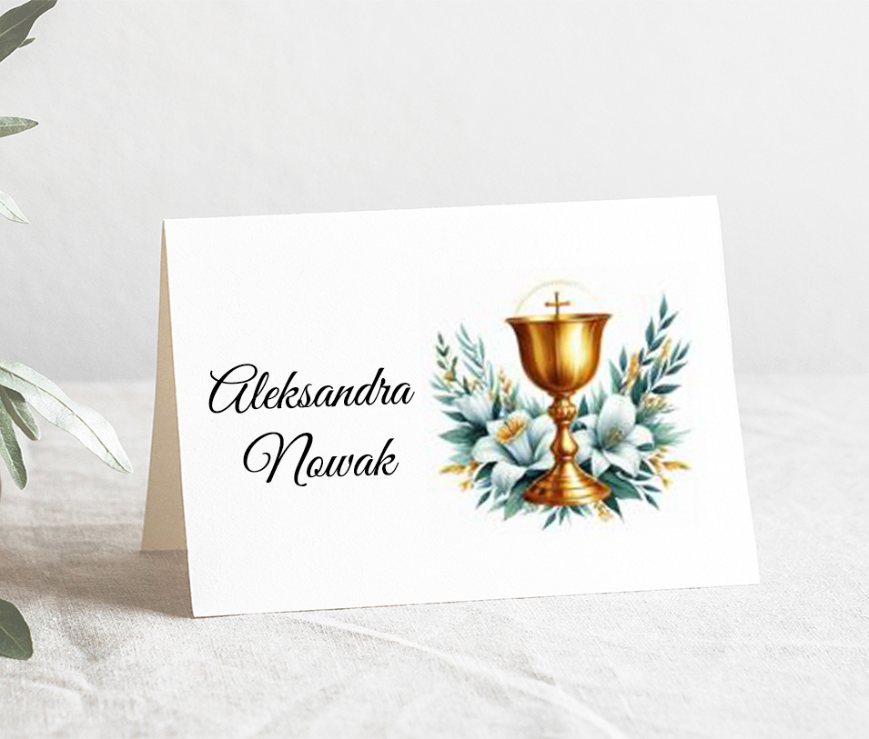 Winietka Komunia Święta Wzór20 IHS kielich