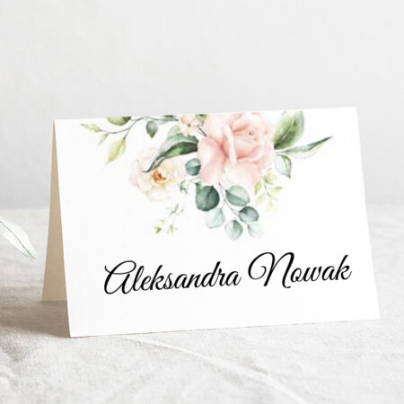 Winietka Komunia Święta Wzór8 pudrowe kwiaty róz