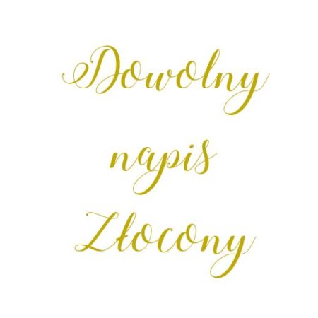 Dowolny Napis A4 Złocony folią złocenie qr kod dodatkowa tabliczka